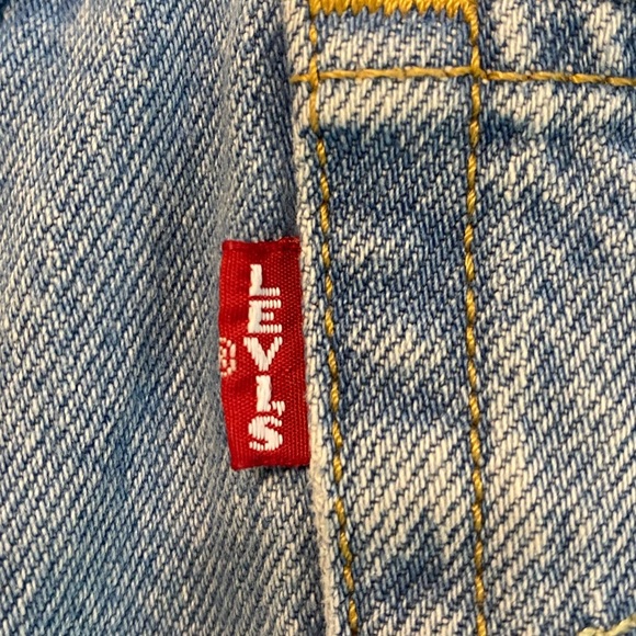 LEVI’S 501 “Big E” Jean Shorts Ripped Distressed Size 28 - Picture 9 of 13